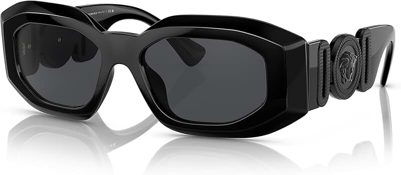 Amazon.com: Versace VE 4425U 536087 Shiny Black Plastic